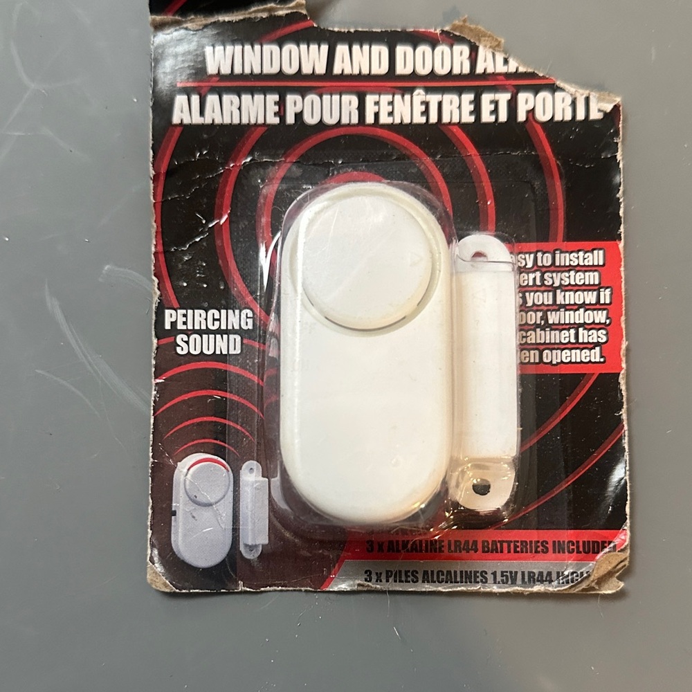 Window and Door Alarm - White Portable Alarm